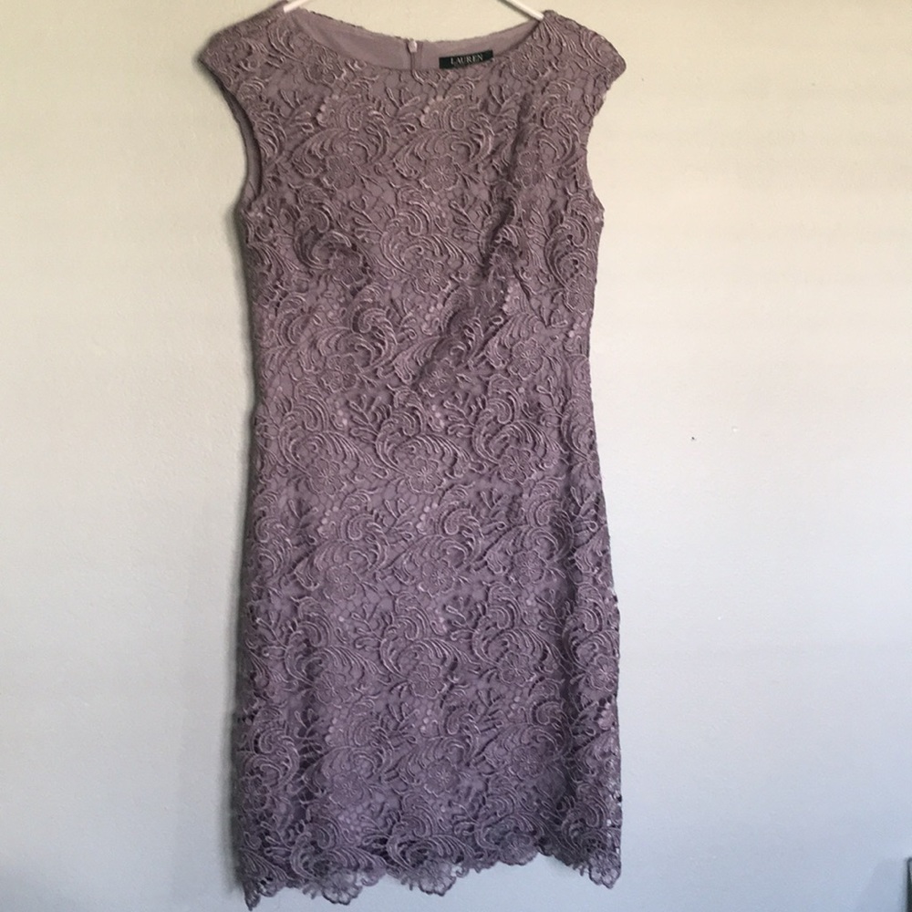 RALPH LAUREN lace pencil dress